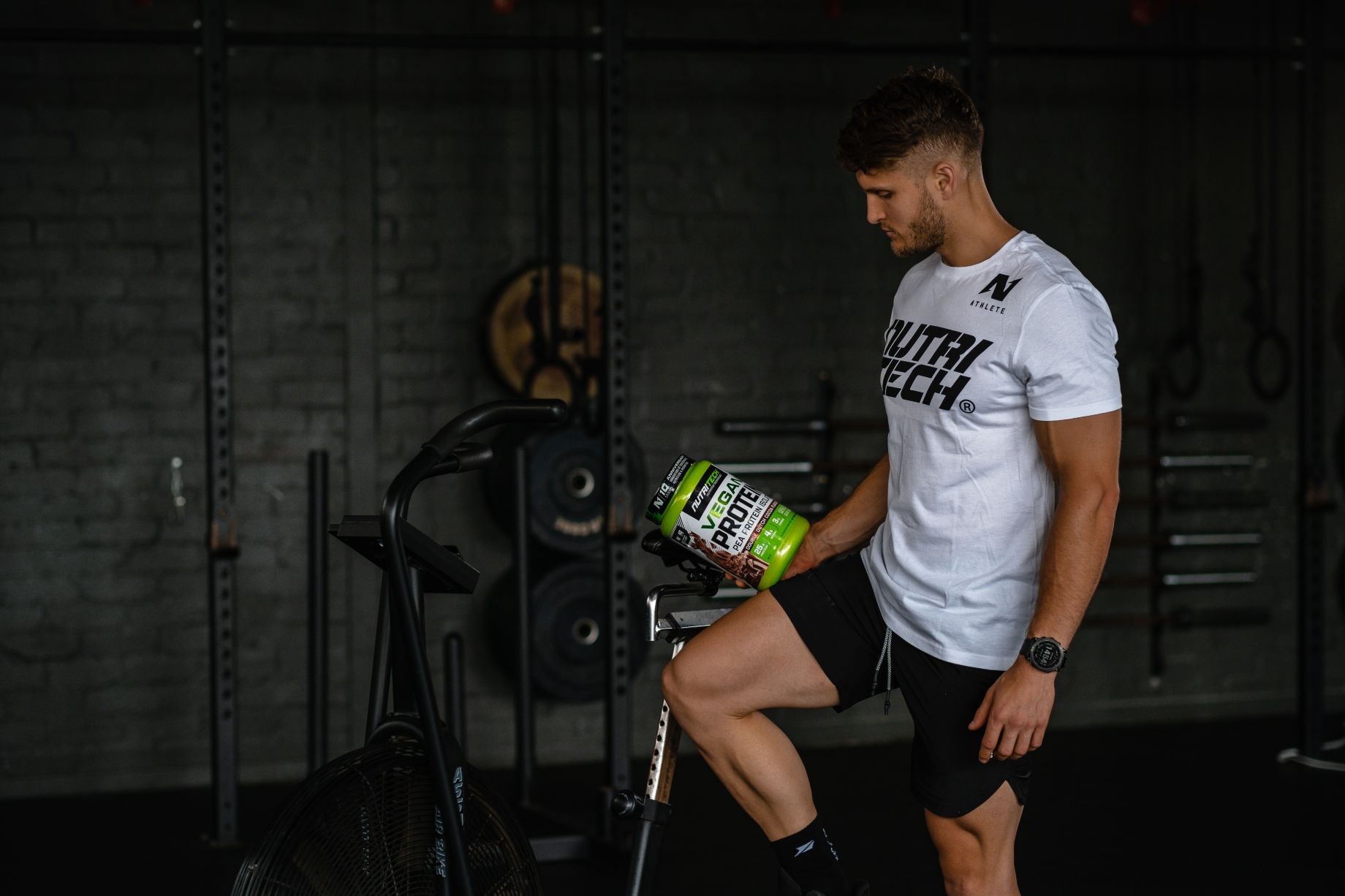 Dylan Nesar with Vegan Protein Powder