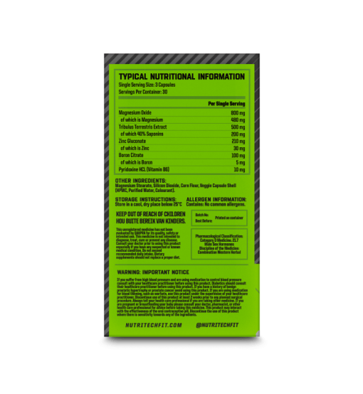 nutritech testo xl male vitality